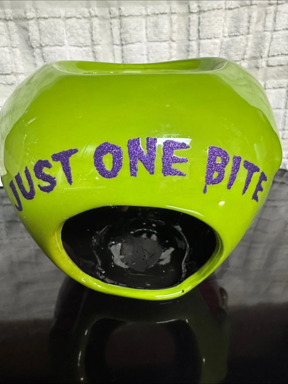 2019 Disney Snow White Poison Apple JUST ONE BITE Halloween Candle Holder NoLid